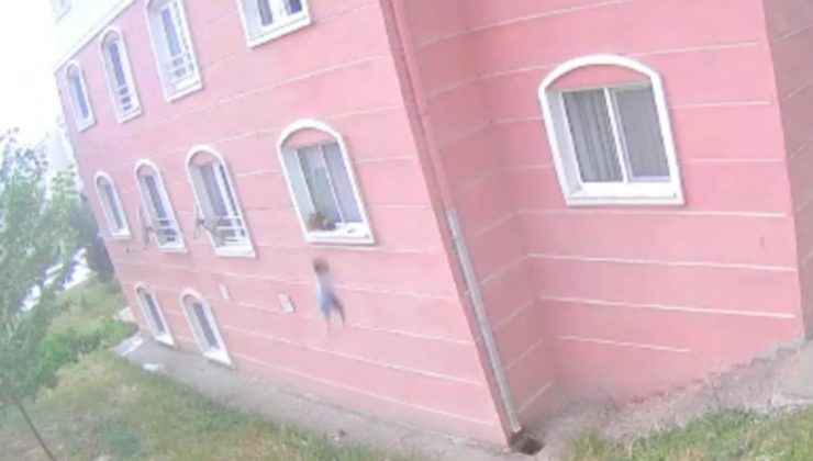Bursa’da çocuğun 5. kattan düşme anı kamerada