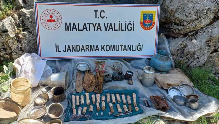 Malatya’da terör örgütüne ait çok sayıda patlayıcı ele geçirildi