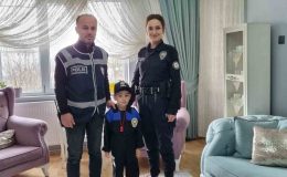 Polis abilerinden 4 yaşındaki Ali Asaf’a polis kıyafeti